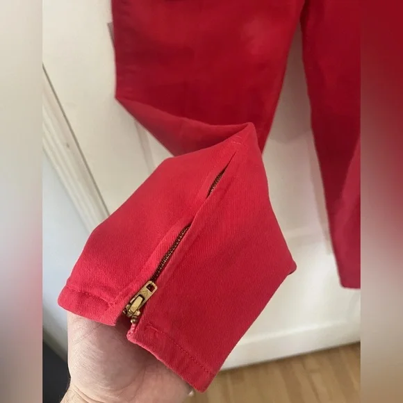 Vintage Guess Georges Marciano Red High Rise Jeans Size 29 (Actual 26.5) - Picture 6 of 9